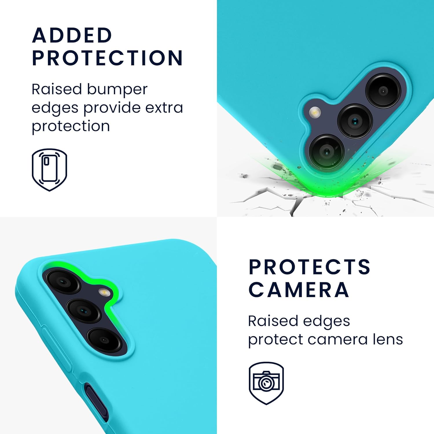 KW Samsung Galaxy A15 4G / A15 5G Θήκη Σιλικόνης Rubberized TPU - Cool Glacier