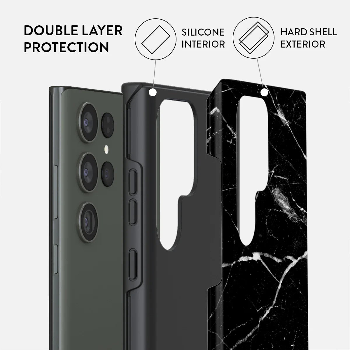 Burga Samsung Galaxy S23 Ultra Fashion Tough Σκληρή Θήκη - Noir Origin