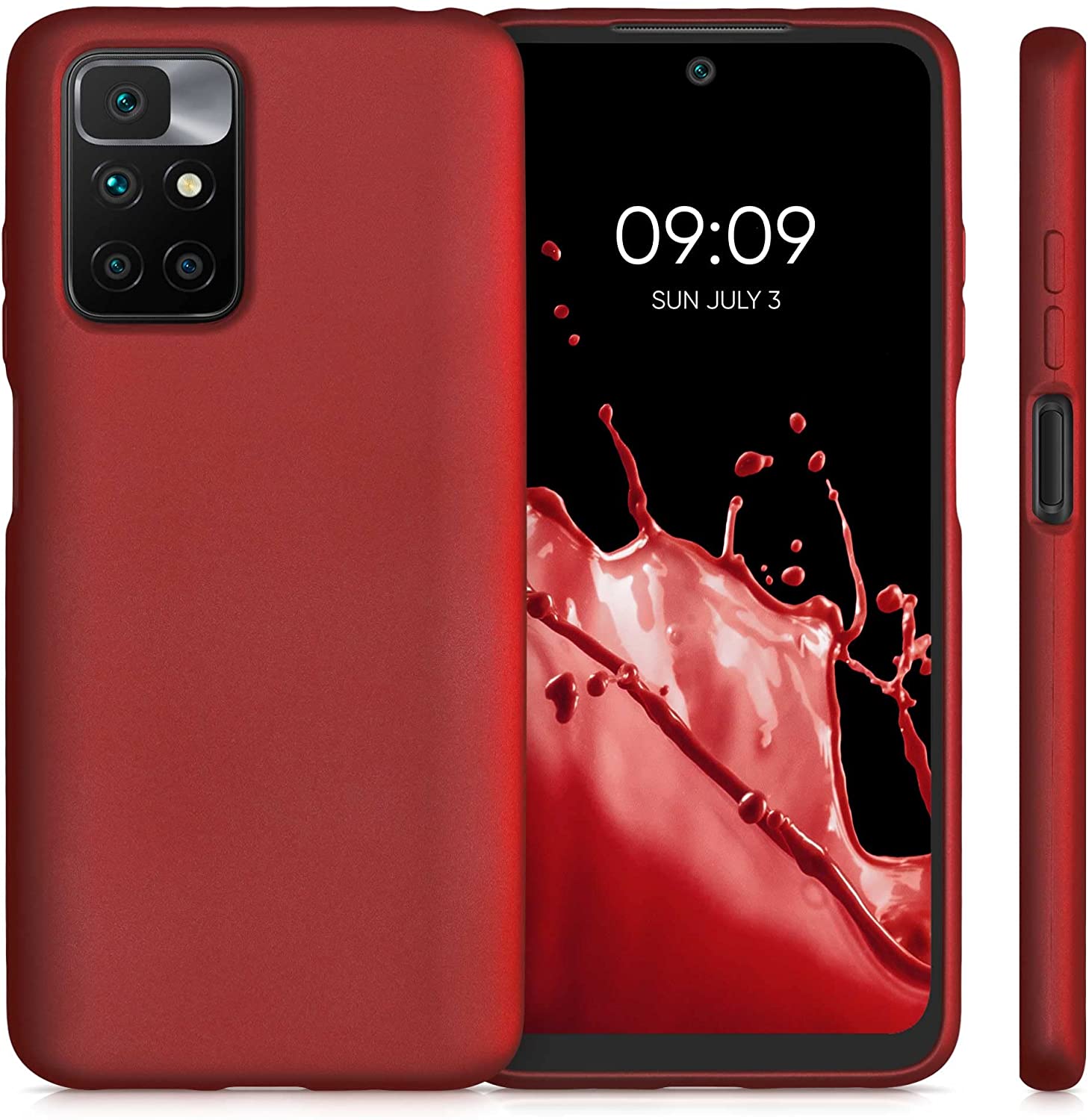 KW Xiaomi Redmi 10 Θήκη Σιλικόνης TPU - Metallic Dark Red - 56149.36