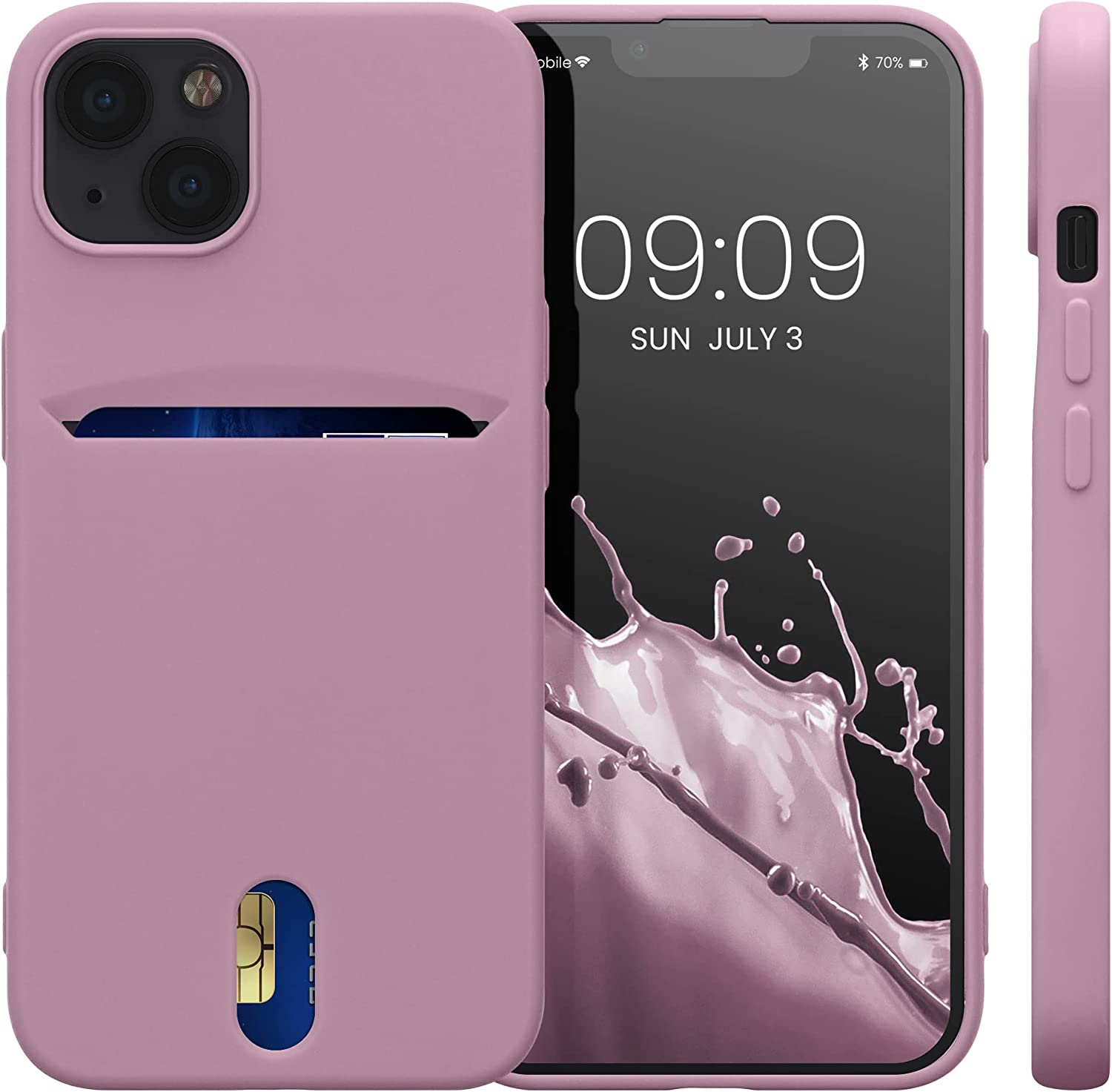 KW iPhone 13 Θήκη Σιλικόνης TPU - Dusty Pink - 57748.10