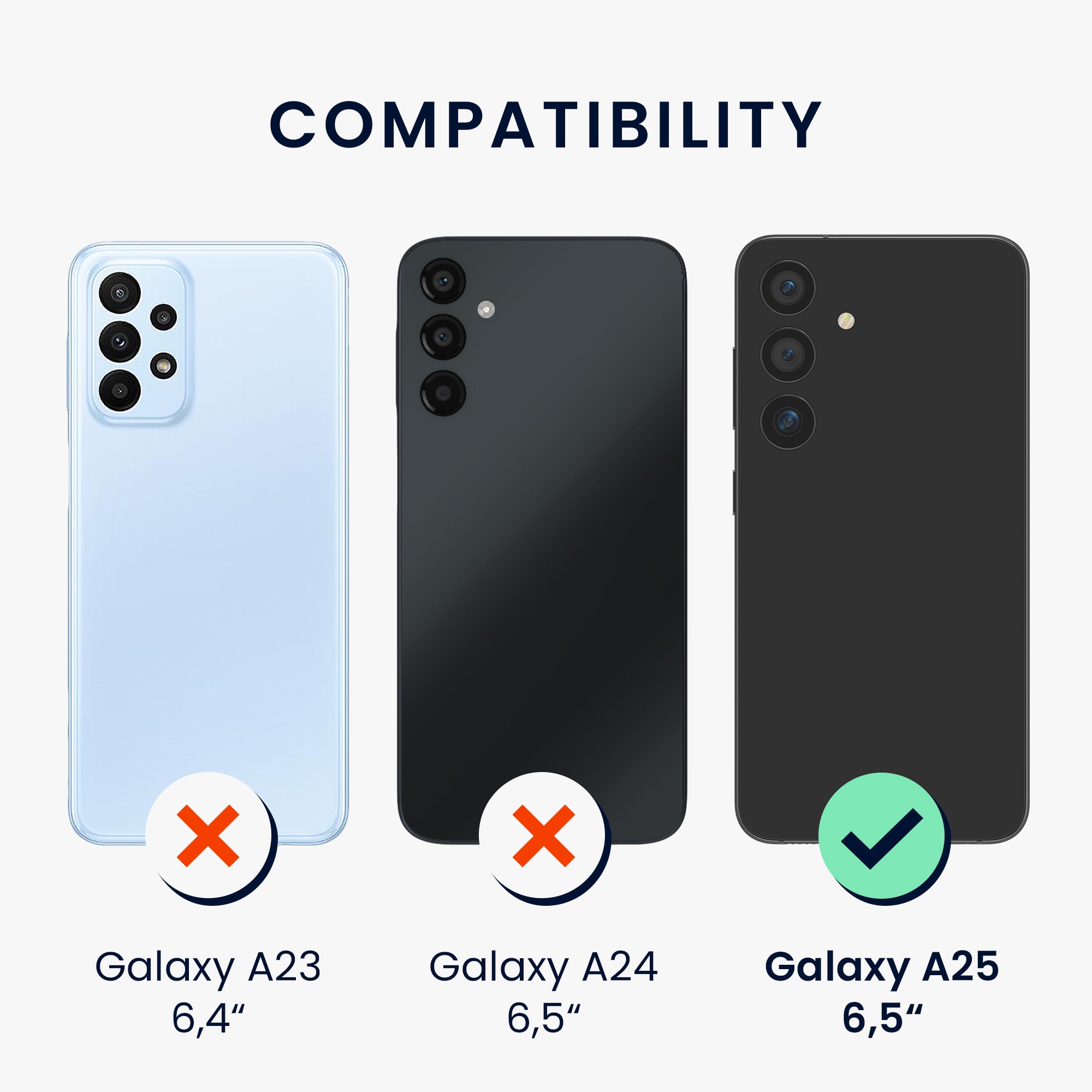 KW Samsung Galaxy A25 5G - Σετ με 6 Μεμβράνες Προστασίας Οθόνης - Διάφανες