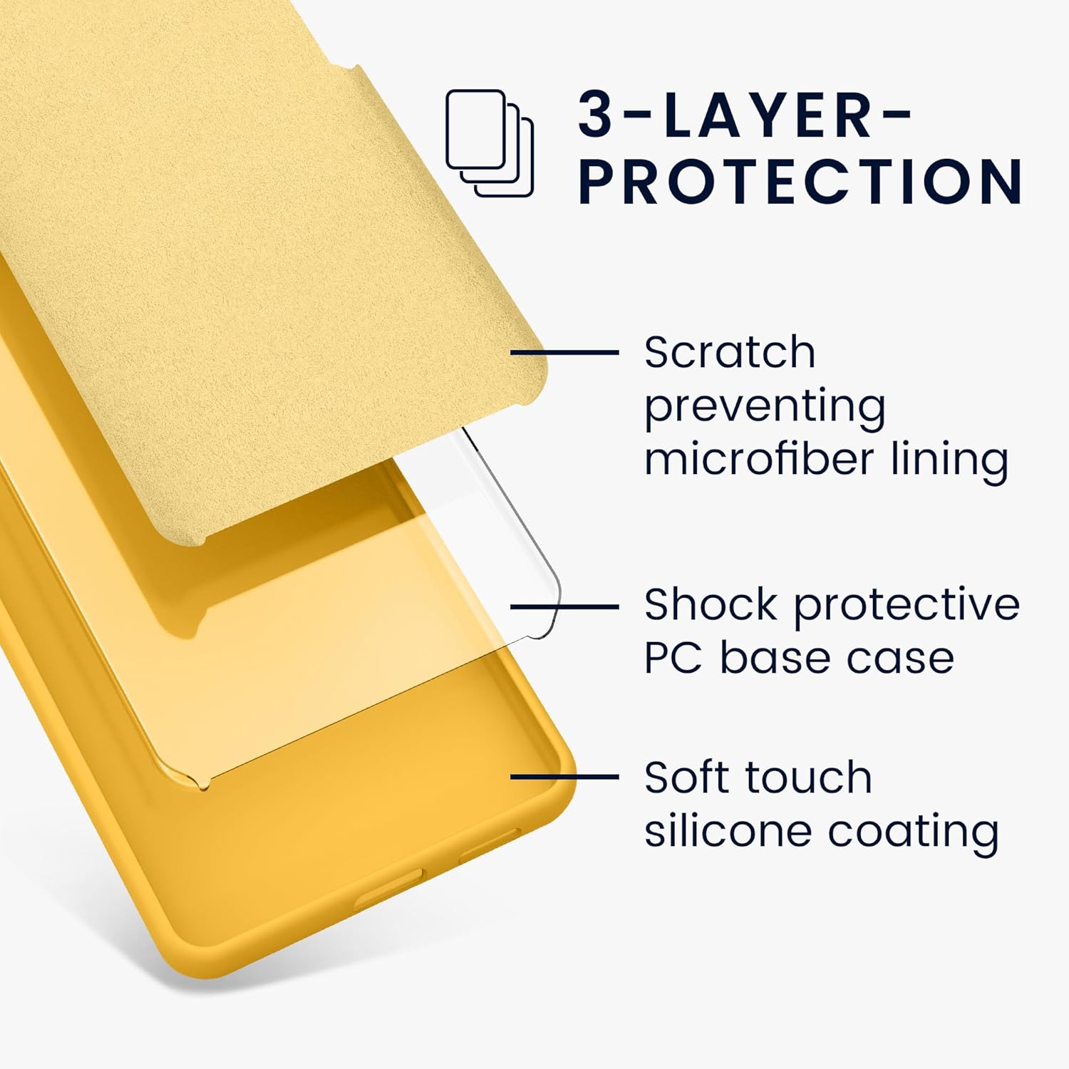 KW iPhone 15 Pro Θήκη Σιλικόνης Rubberized TPU - Honey Yellow