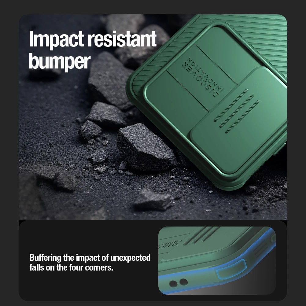 Nillkin Samsung Galaxy S24 CamShield Pro Σκληρή Θήκη με Κάλυμμα για την Κάμερα - Green