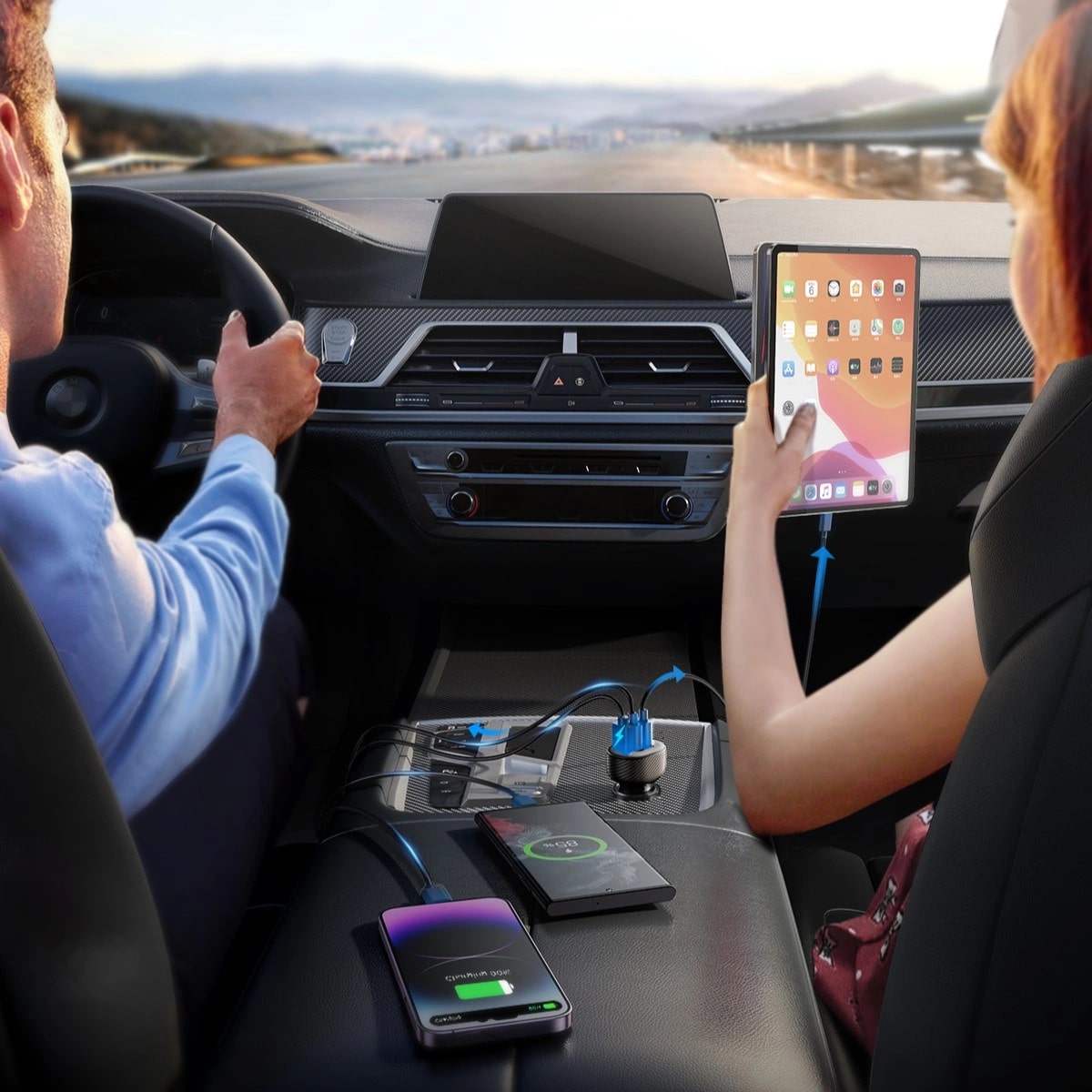 Joyroom Φορτιστής Αυτοκινήτου Γρήγορης Φόρτισης με 1 Θύρα USB και 2 Θύρες Type-C PD 30W QC 3.0 - Black - JR-CCD04