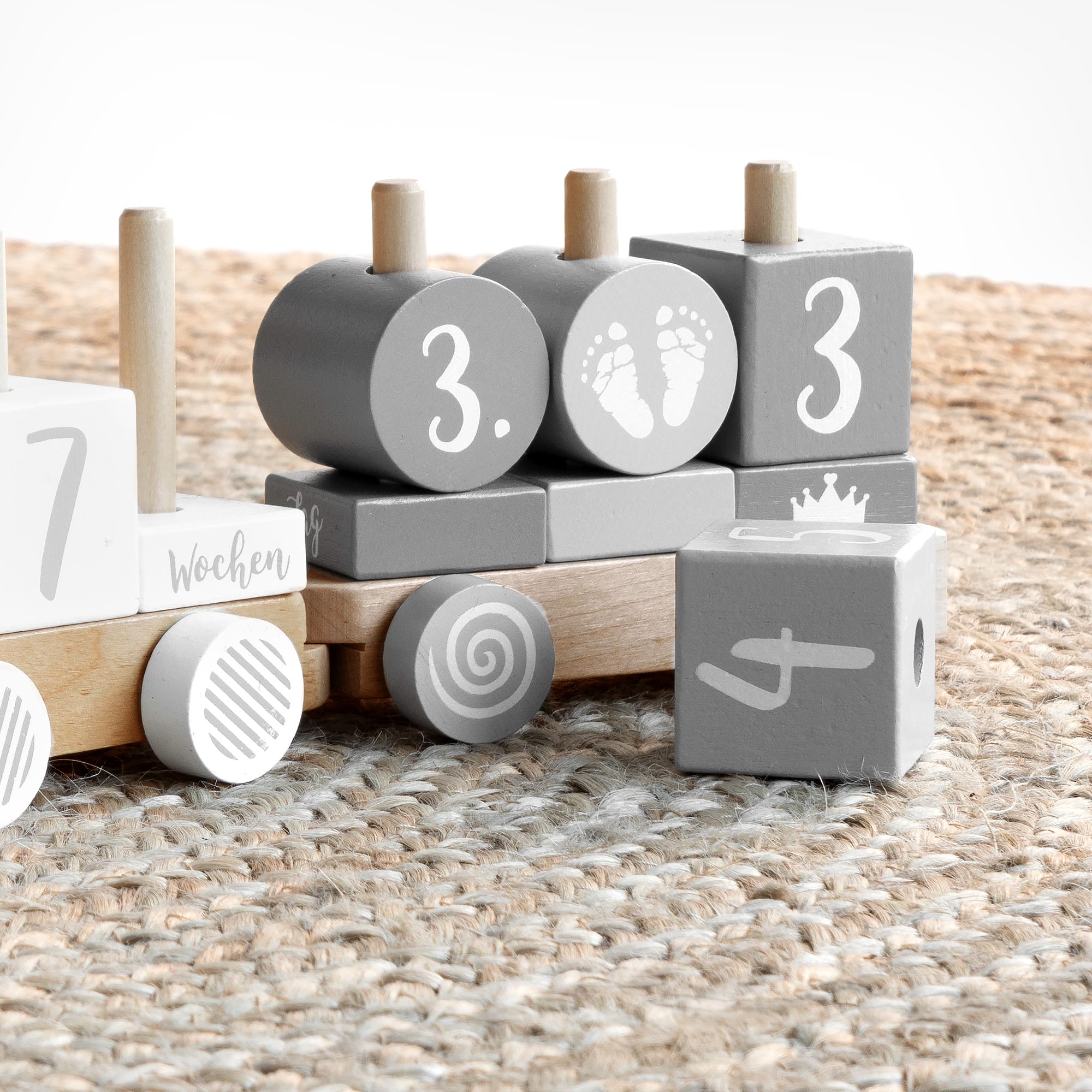 Navaris Ξύλινο Τρενάκι - Grey - 52345.04