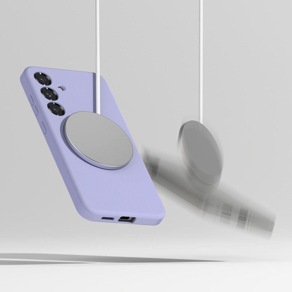 Ringke Samsung Galaxy S25 Silicone Magnetic MagSafe Case Θήκη Σιλικόνης με MagSafe - Lavender