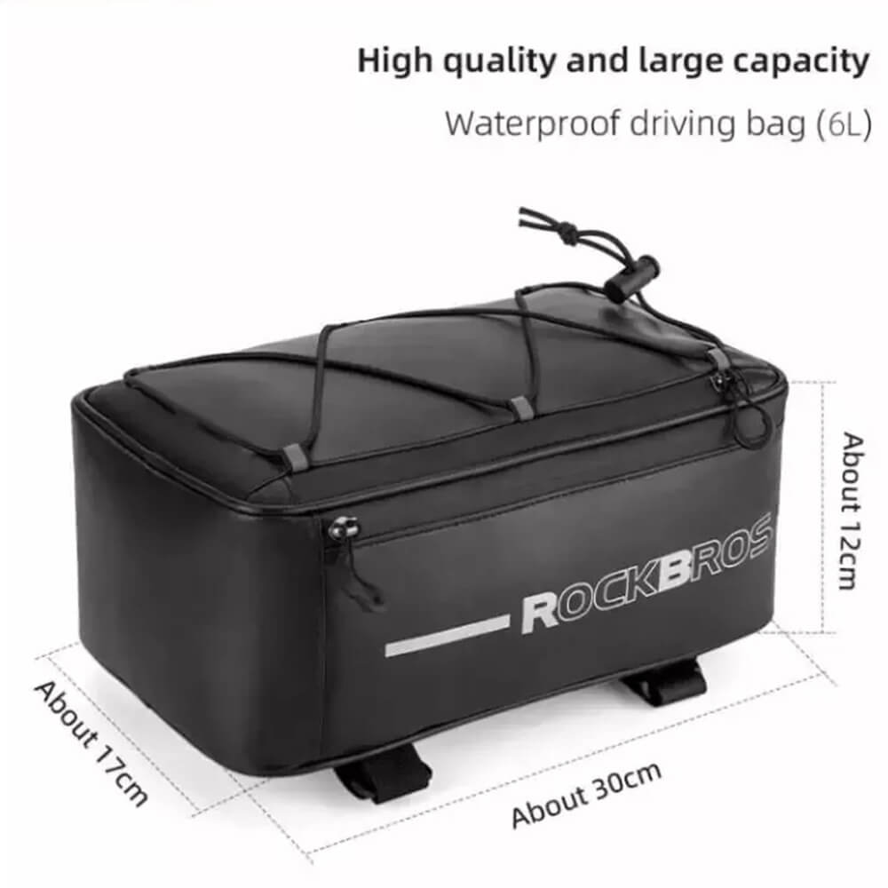 RockBros Bicycle Trunk Storage Bag - Τσάντα Αποθήκευσης για Σχάρα Ποδηλάτων 4L - Black - 30141700001