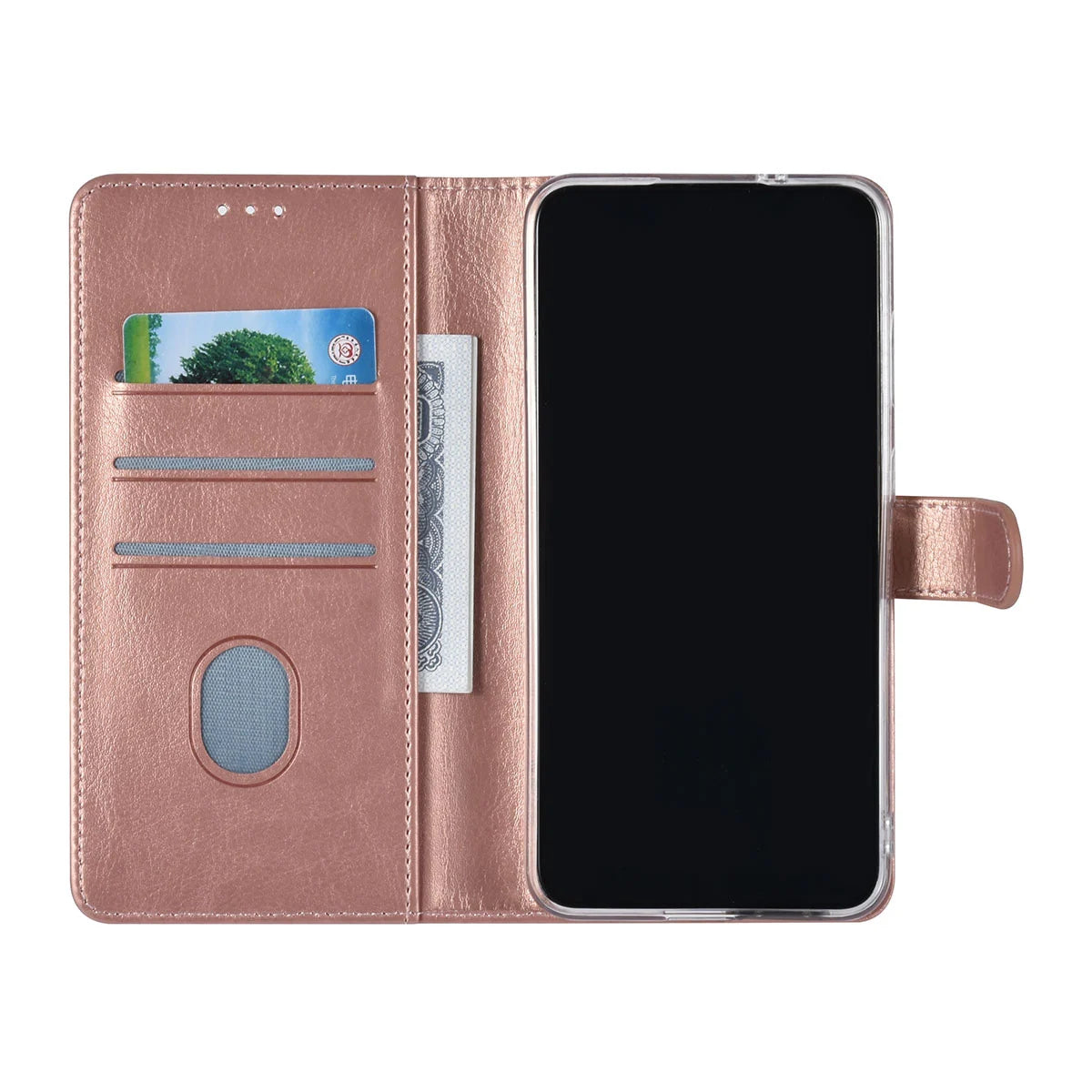 Tuniq Samsung Galaxy S24 Plus - Θήκη Πορτοφόλι Stand από Δερματίνη - Rose Gold