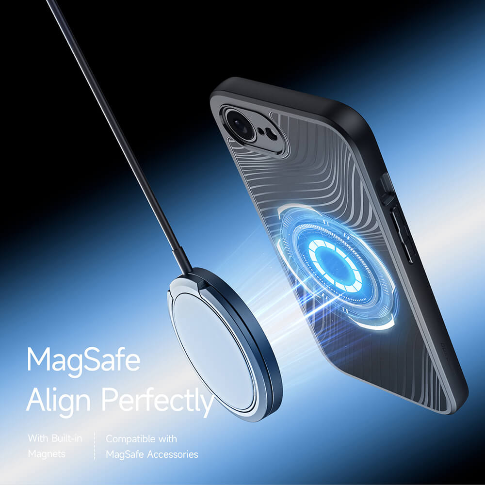 Dux Ducis iPhone 16e - Aimo MagSafe - Σκληρή Θήκη με Πλαίσιο Σιλικόνης - Black