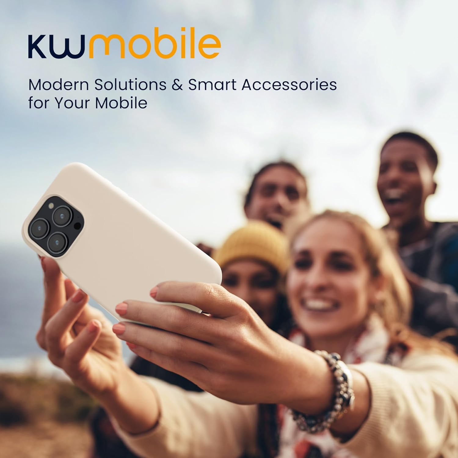 KW iPhone 16 Pro Θήκη Σιλικόνης Rubberized TPU - Cream