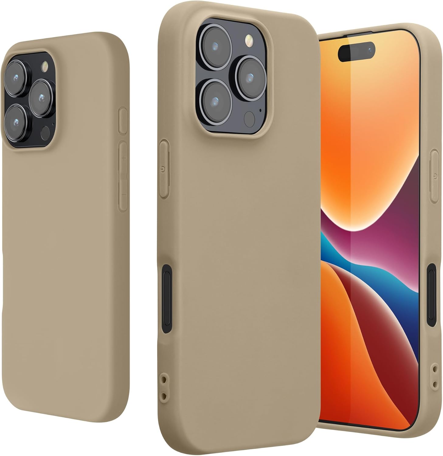 KW iPhone 16 Pro Λεπτή Θήκη Σιλικόνης TPU - Cream