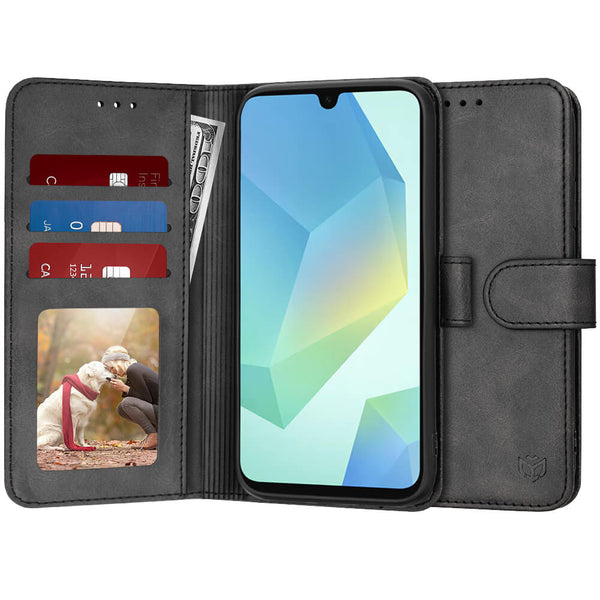 Techsuit Samsung Galaxy A16 4G / A16 5G - Diary Book - Θήκη Πορτοφόλι από Δερματίνη με Stand - Black