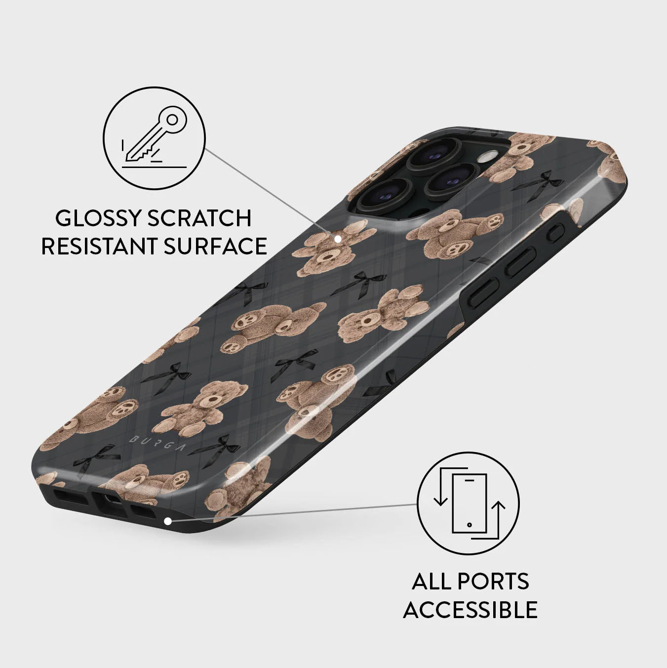 Burga iPhone 15 Pro Fashion Tough MagSafe Σκληρή Θήκη με MagSafe - BFF