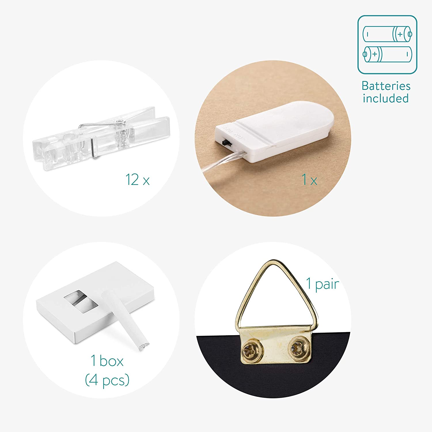 Navaris Μαυροπίνακας με Φωτισμό LED - 70 x 50cm - Black - 53328.01.2