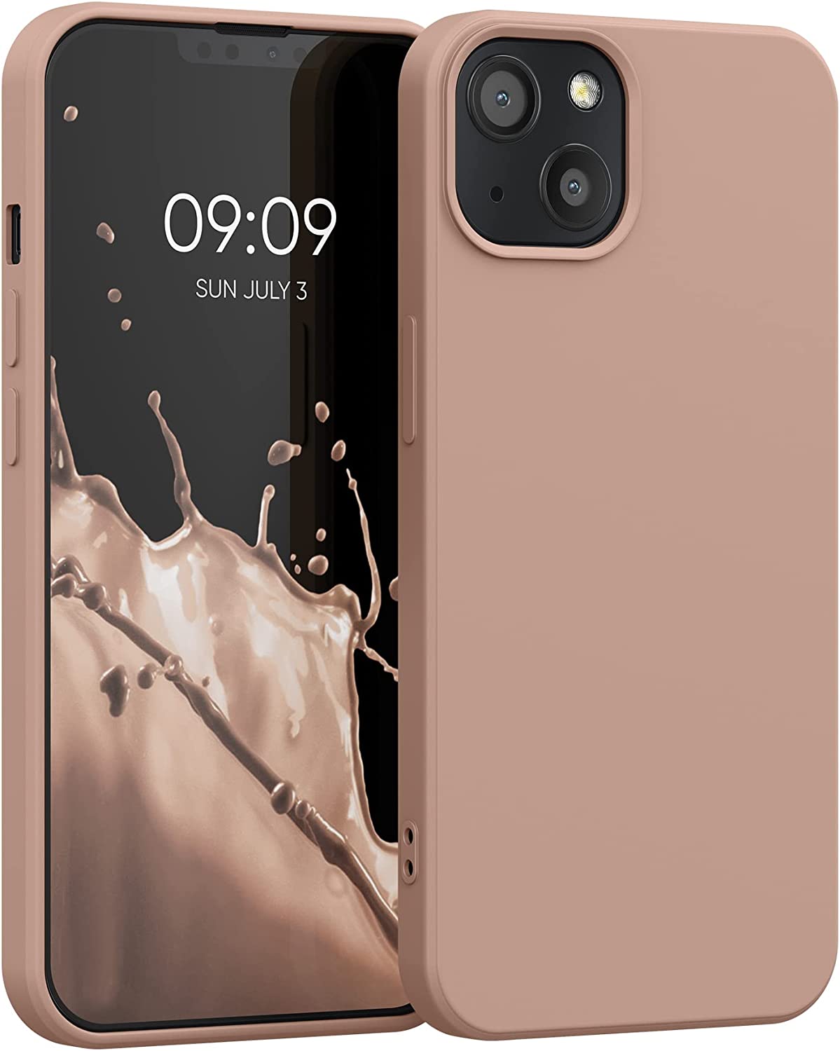 KW iPhone 13 Θήκη Σιλικόνης Rubberized TPU - Orange Clay - 55948.237