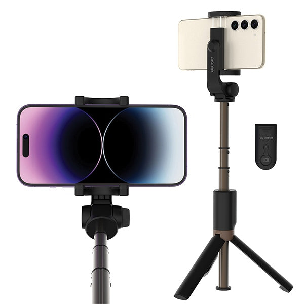 Araree Selfie Stick Pod Τρίποδο με Τηλεχειριστήριο Bluetooth - Black
