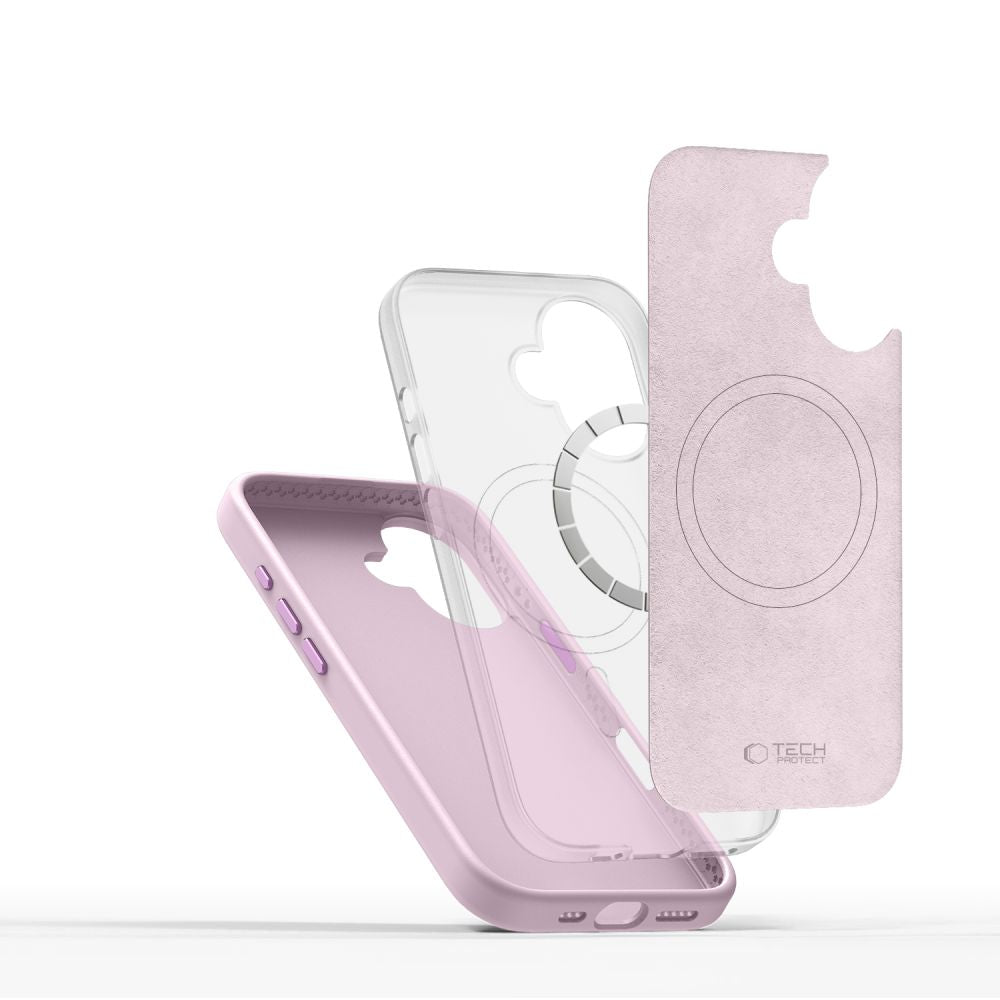 Tech-Protect iPhone 16 Silicone Pure Θήκη Σιλικόνης TPU με MagSafe - Pink Pearl