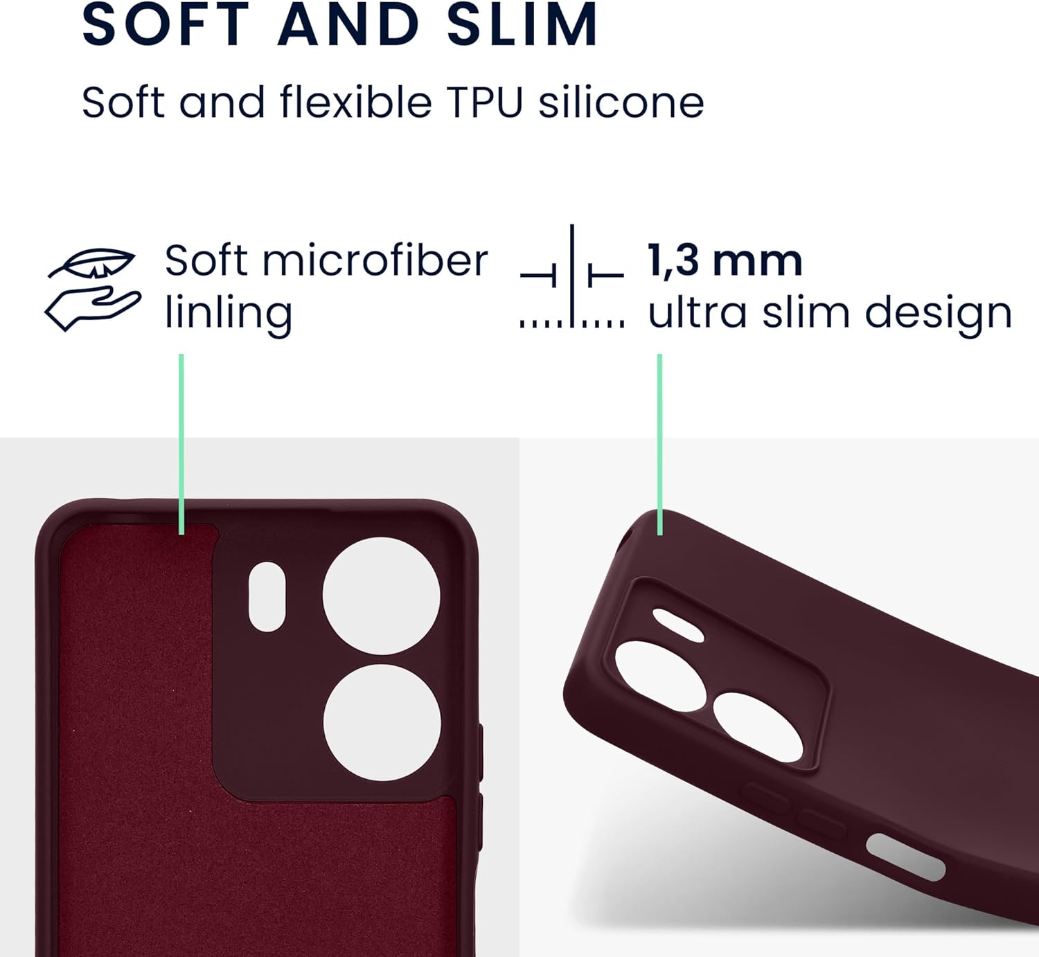 KW Xiaomi Redmi 13C / Poco C65 Θήκη Σιλικόνης Rubberized TPU - Bordeaux Purple