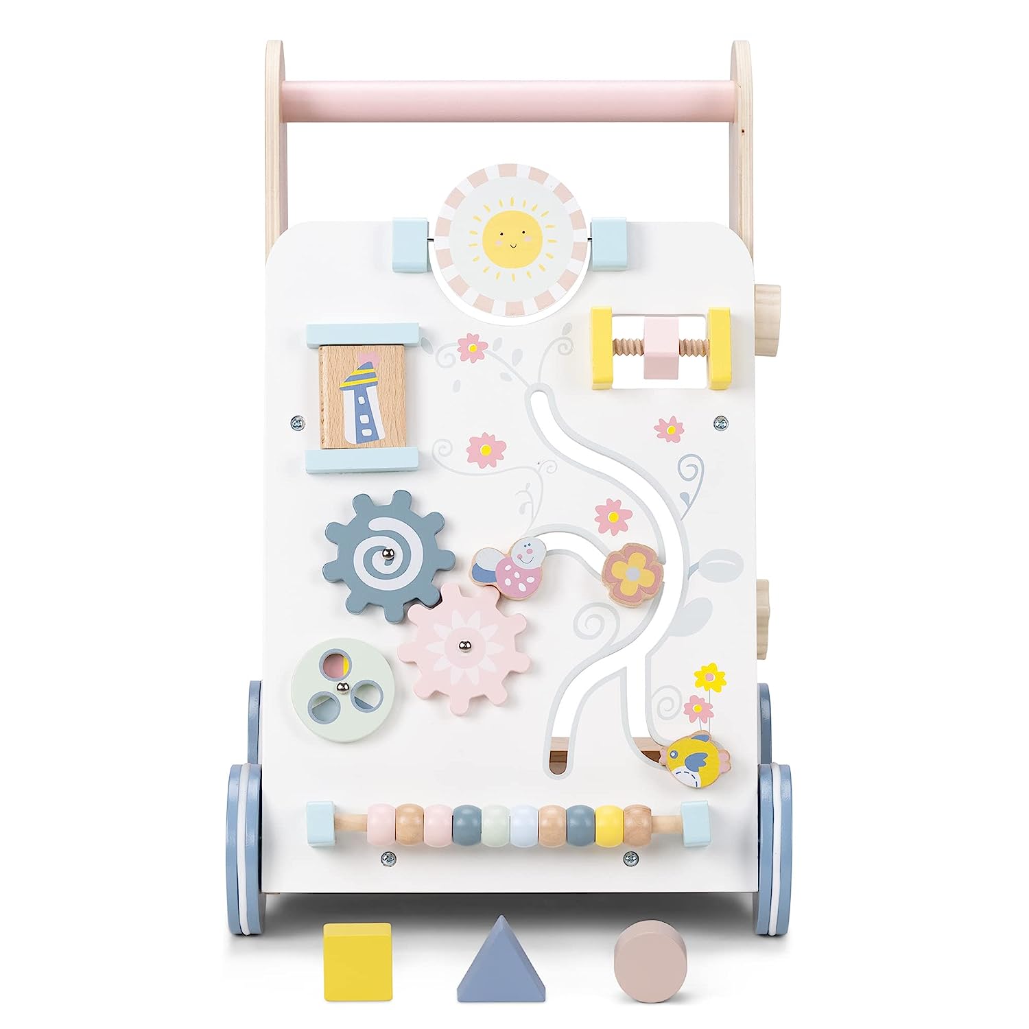 Navaris Ξύλινη Περπατούρα με Στοιχεία Παιχνιδιού - Beige / Colourful - 59479.01