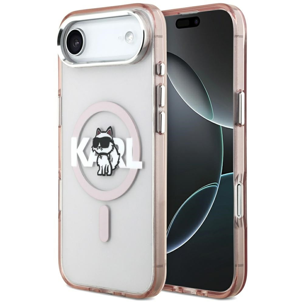 Karl Lagerfeld iPhone Air - IML Choupette Sketch Logo MagSafe - Σκληρή Θήκη με Πλαίσιο Σιλικόνης - Pink - KLHMP17MHGCHGKBP