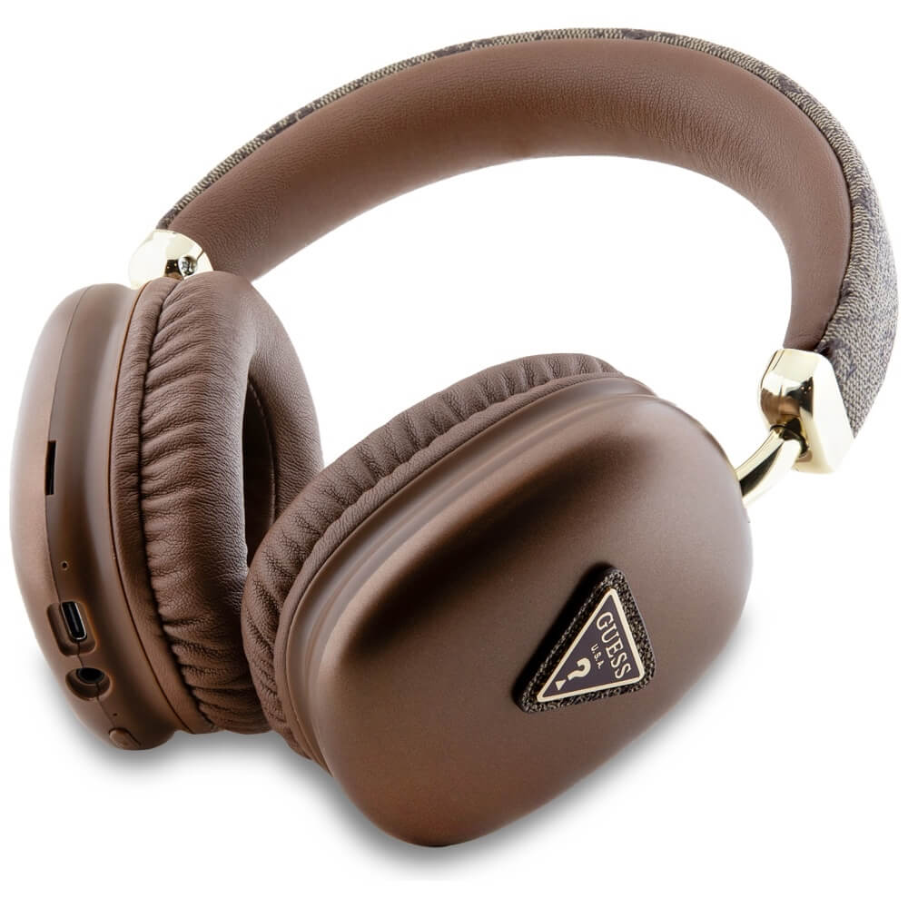 Guess Over-Ear 4G Triangle Logo - Ασύρματα Bluetooth Ακουστικά - Brown