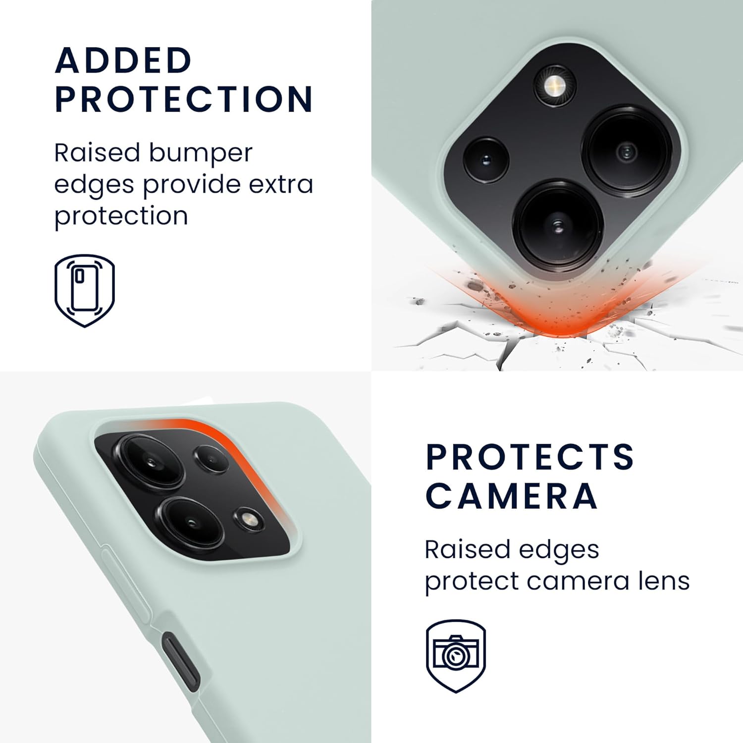 KW Xiaomi Redmi Note 13 4G Θήκη Σιλικόνης Rubberized TPU - Cool Mint