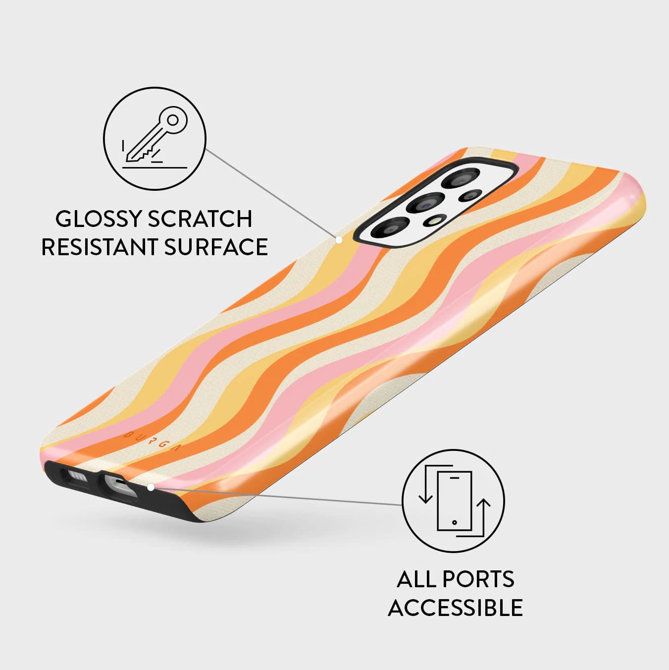 Burga Samsung Galaxy A53 5G Fashion Tough Σκληρή Θήκη - Flower Power