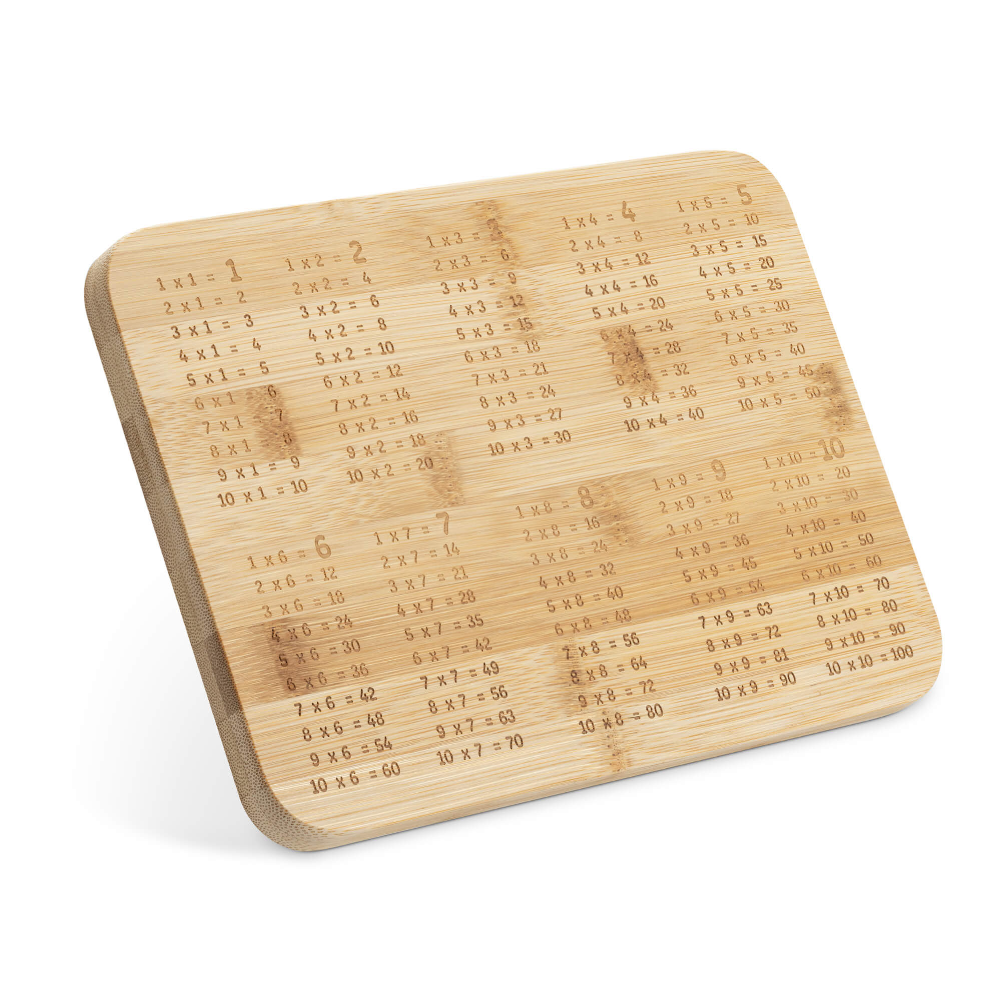 Navaris Παιδικός Δίσκος Πρωινού από Μπαμπού για Εκμάθηση Πολλαπλασιασμού - Light Brown - 53657.01