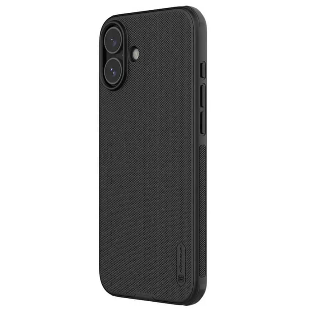 Nillkin iPhone 16 Super Frosted Shield Pro Σκληρή Θήκη με Πλαίσιο Σιλικόνης - Black