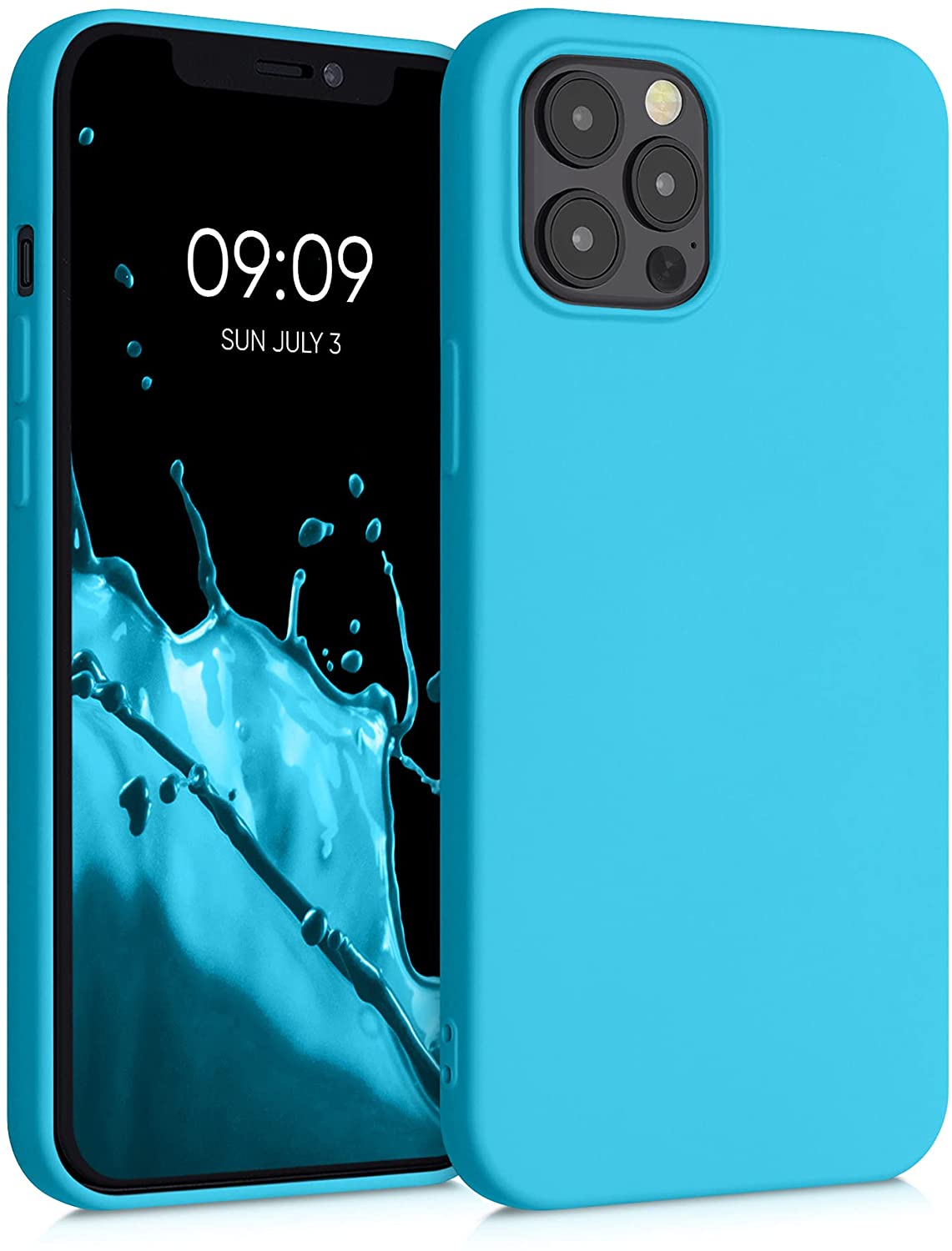 KW iPhone 12 Pro Max Θήκη Σιλικόνης Rubberized TPU - Sea Blue - 52714.223