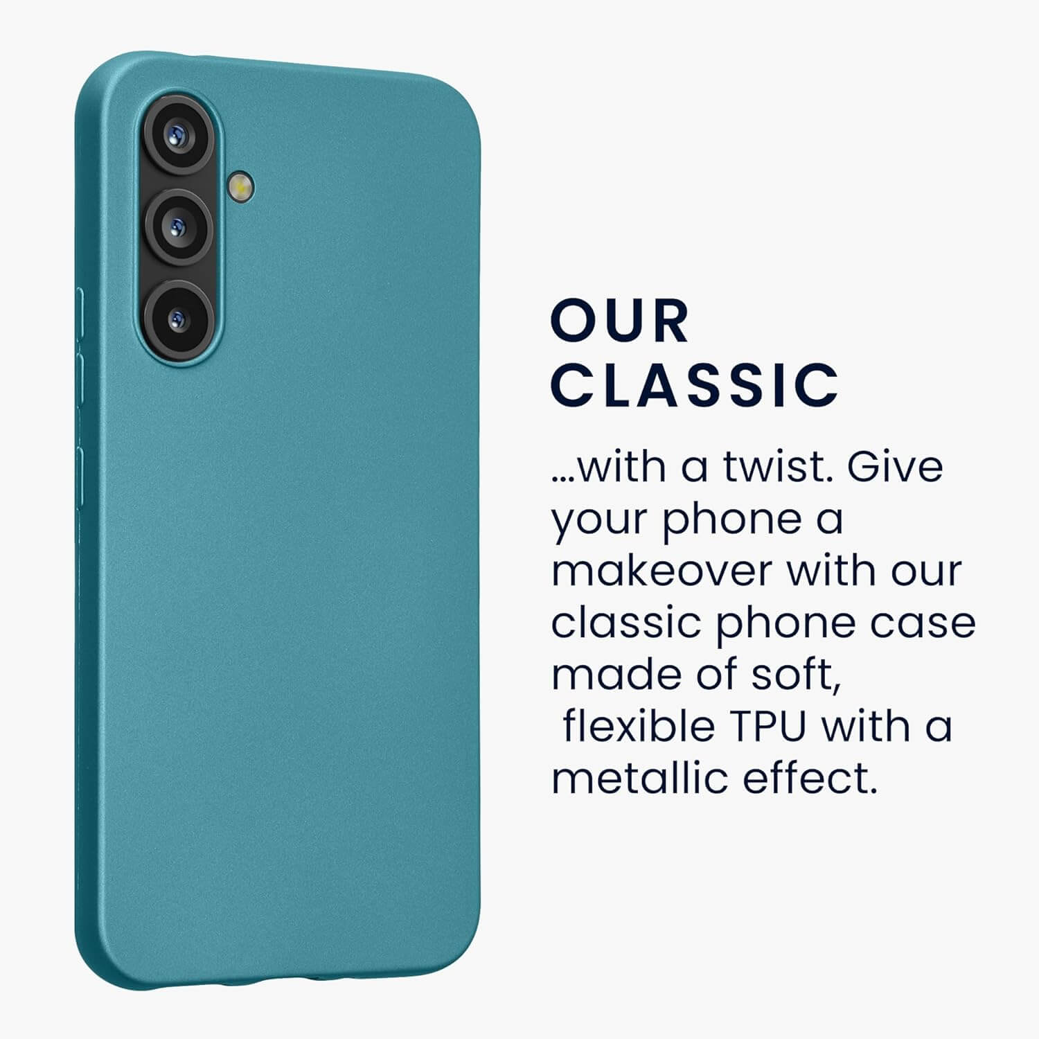 KW Samsung Galaxy A54 5G Θήκη Σιλικόνης TPU - Metallic Caribbean Blue - 60797.251