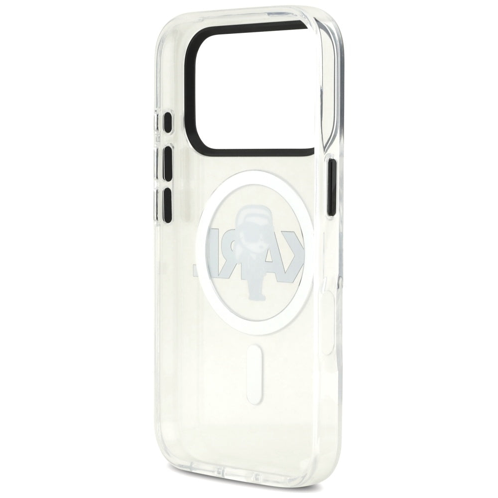 Karl Lagerfeld iPhone 17 Pro - IML Karl Sketch Logo MagSafe - Σκληρή Θήκη με Πλαίσιο Σιλικόνης - Clear - KLHMP17LHGKIGKBT