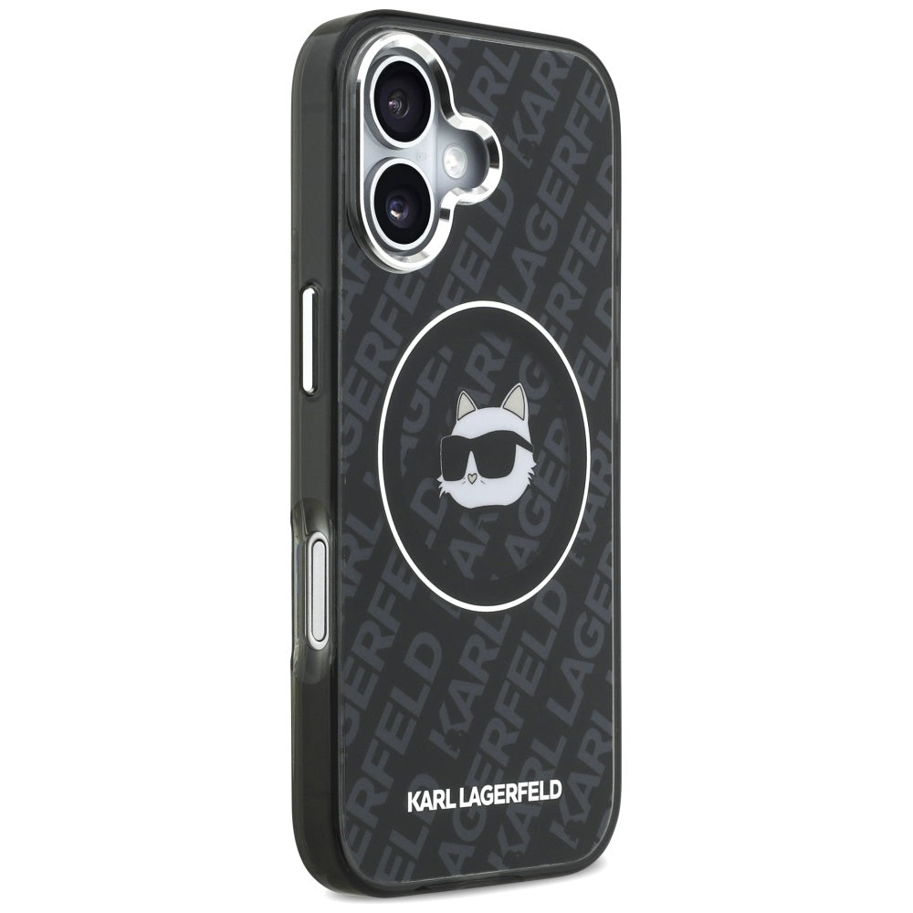 Karl Lagerfeld iPhone 17 - IML Choupette Head Logo MagSafe - Σκληρή Θήκη με Πλαίσιο Σιλικόνης - Black - KLHMP17SHMKBCHOK