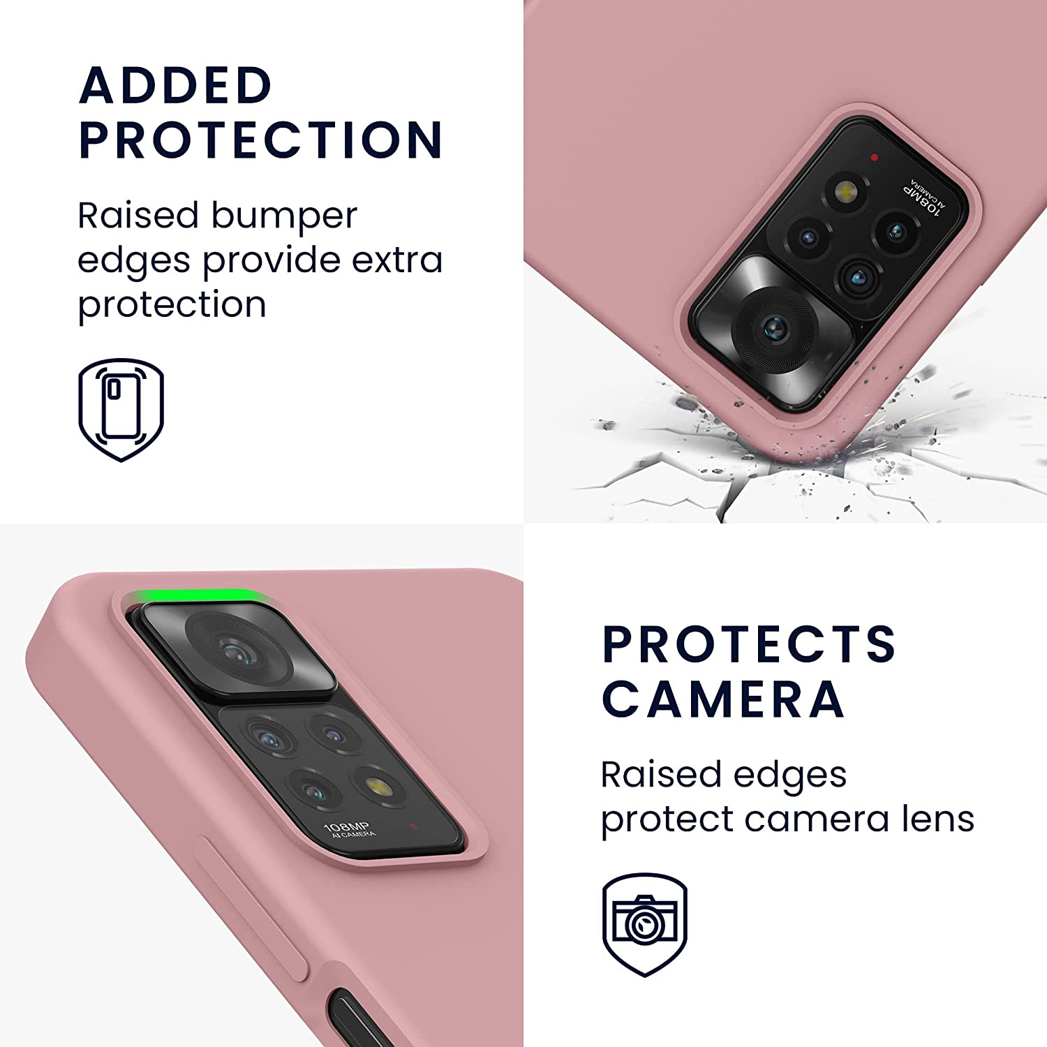 KW Xiaomi Redmi Note 11 Pro / Note 11 Pro 5G Θήκη Σιλικόνης Rubberized TPU - Winter Rose - 57373.193