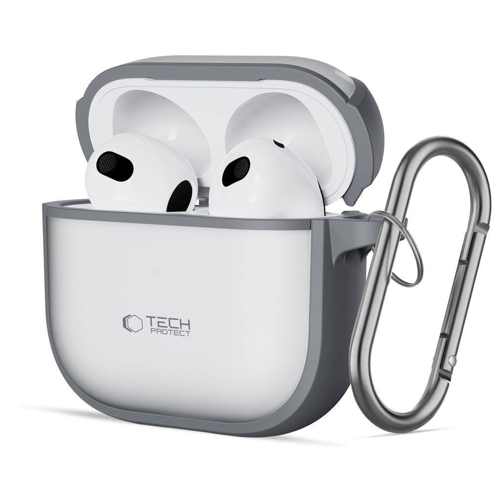 Tech-Protect AirPods 4 - Θήκη από Σκληρό Πλαστικό και Σιλικόνη - MagMat - Matte Grey