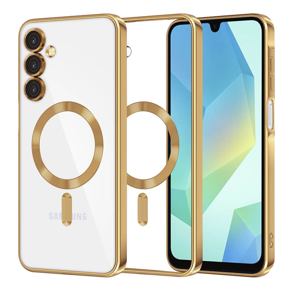 Techsuit Samsung Galaxy A16 4G / A16 5G - Luxury Crystal MagSafe - Θήκη Σιλικόνης - Gold