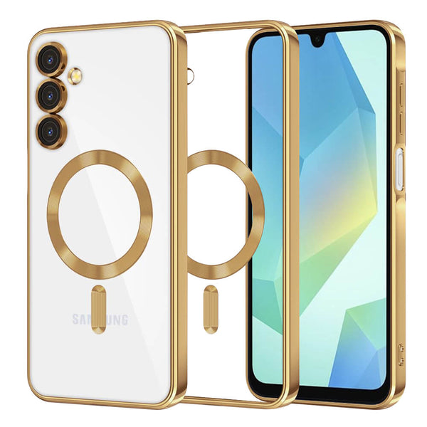 Techsuit Samsung Galaxy A16 4G / A16 5G - Luxury Crystal MagSafe - Θήκη Σιλικόνης - Gold