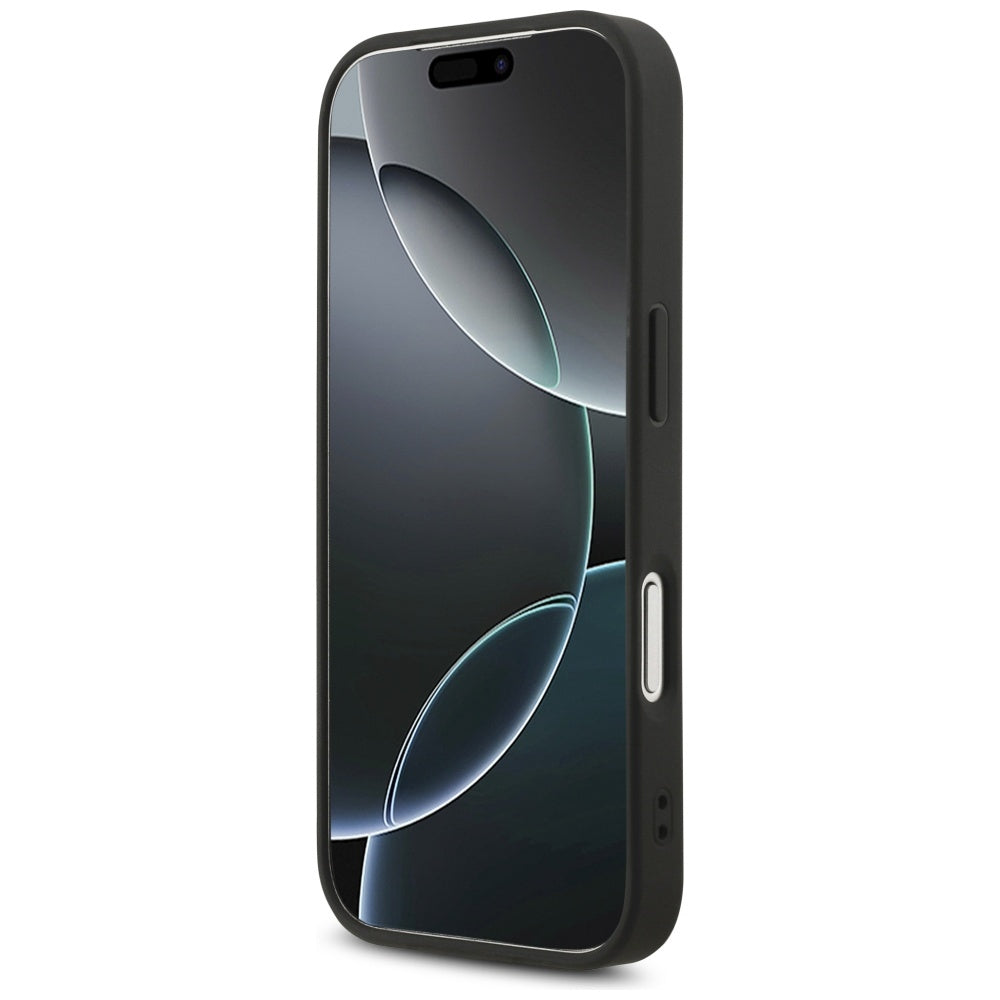 Guess iPhone 17 Pro - Fixed Glitter Big 4G - Σκληρή Θήκη με Πλαίσιο Σιλικόνης - Black - GUHCP17LHG4SGK