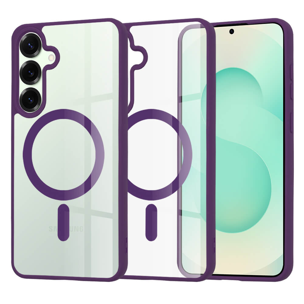 Techsuit Samsung Galaxy S25 Plus - MagSafe Pro - Σκληρή Θήκη με Πλαίσιο Σιλικόνης - Purple