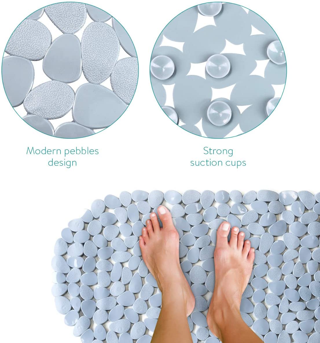 Navaris Αντιολισθητικό Χαλάκι Μπάνιου - Gray - 48965.22