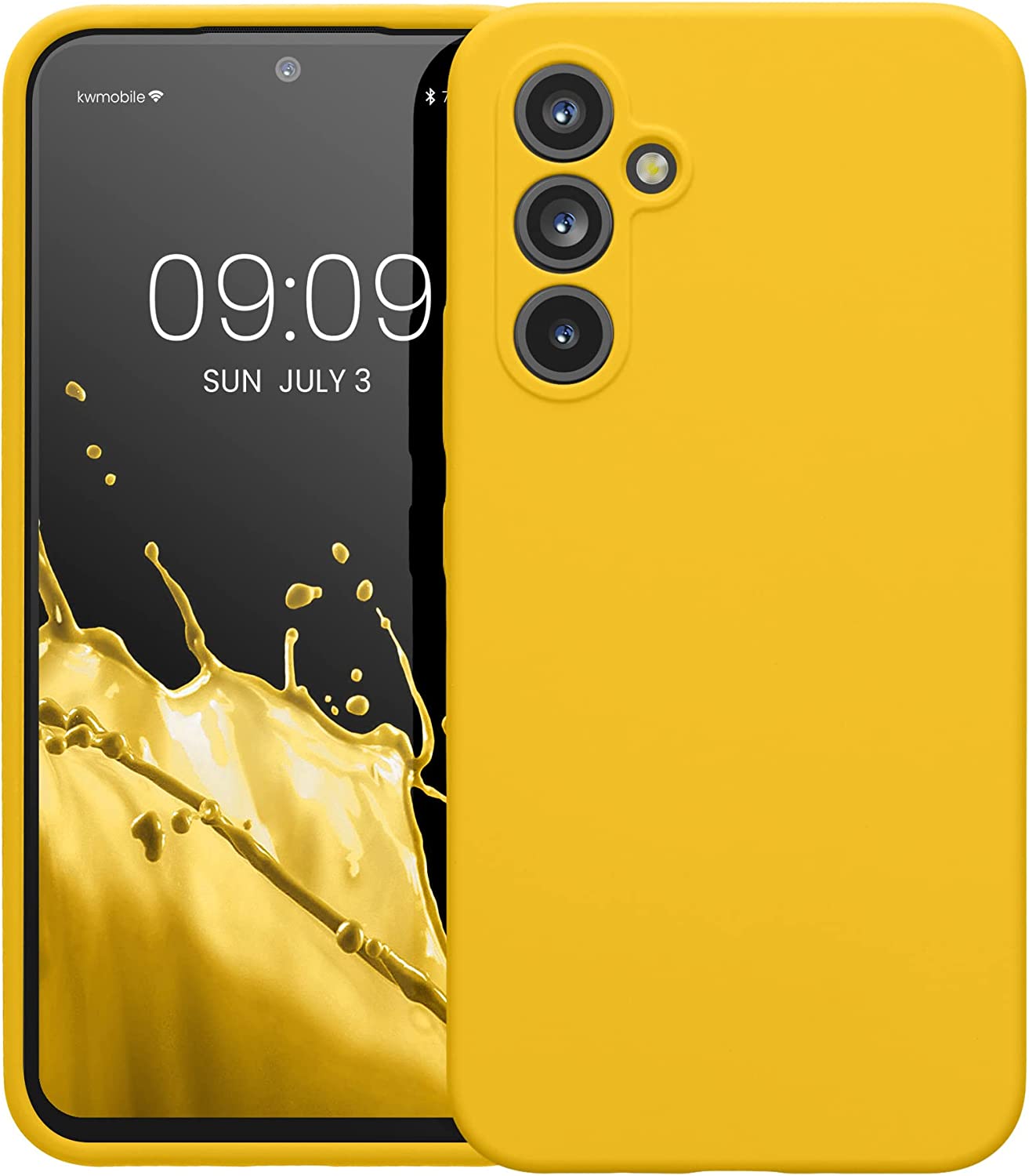 KW Samsung Galaxy A54 5G Θήκη Σιλικόνης Rubberized TPU - Radiant Yellow - 60795.165