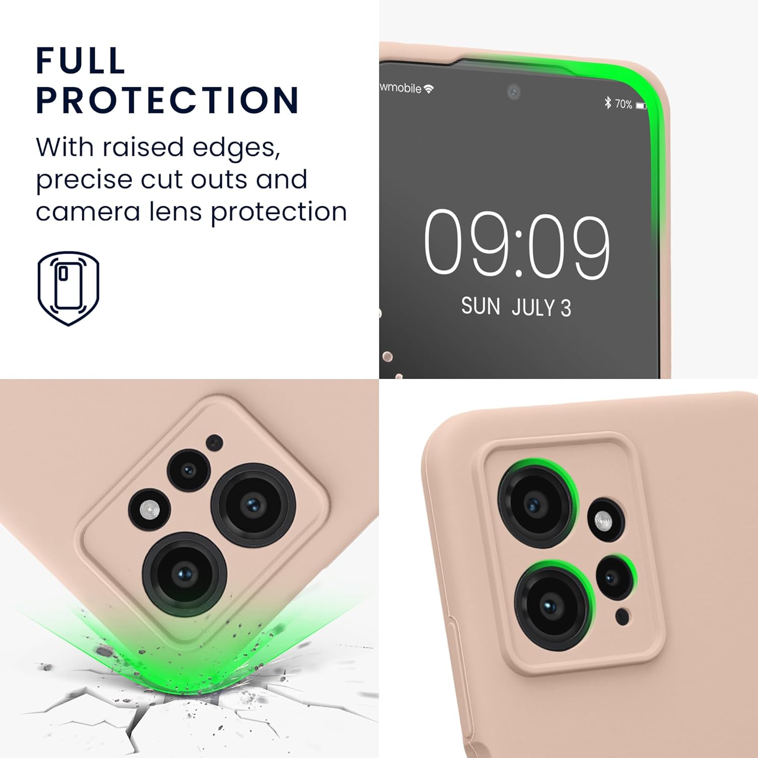 KW Xiaomi Redmi Note 12 4G Θήκη Σιλικόνης Rubberized TPU - Coconut Swirl