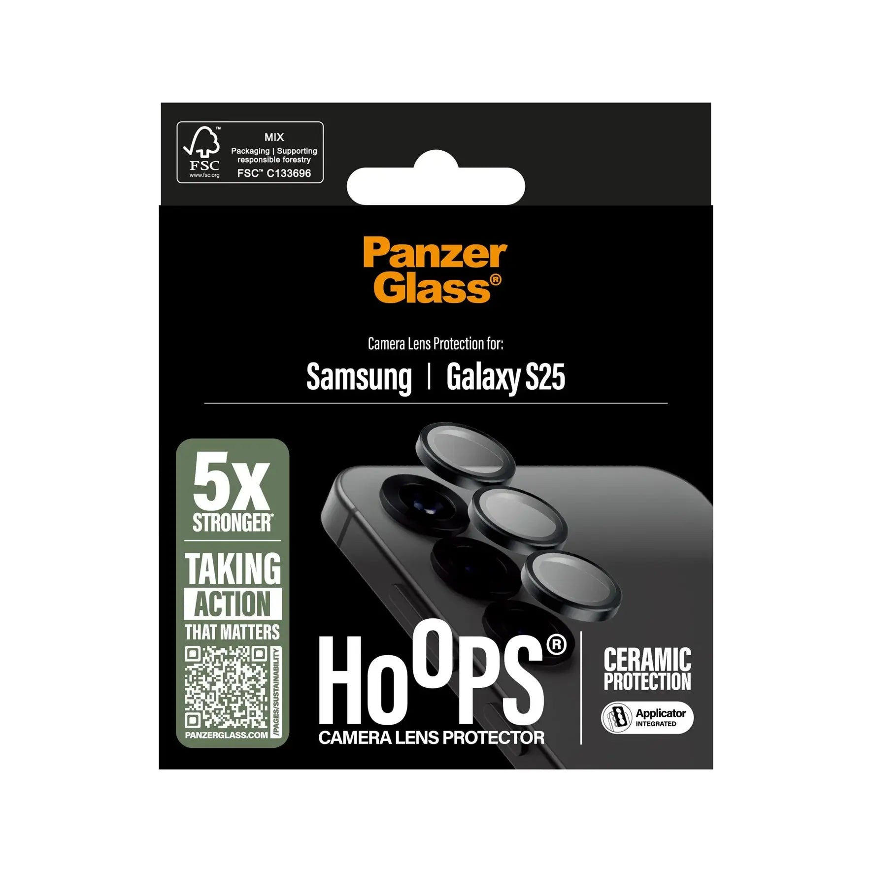 PanzerGlass Samsung Galaxy S25 Hoops Camera Lens Protector Αντιχαρακτικό Γυαλί για την Κάμερα - Ceramic