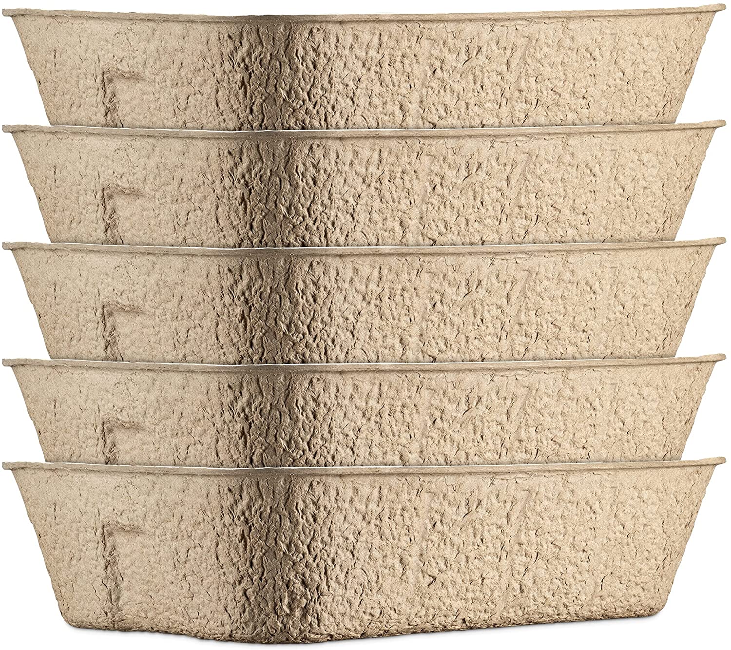 Navaris Cat Toilet Box Paper Bowl - Δίσκος Απορριμμάτων για Γάτες - 5 Τεμάχια - Brown - 54043.05