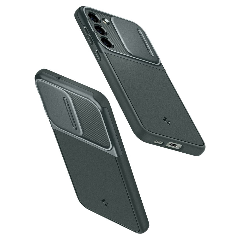 Spigen Samsung Galaxy S23 Optik Armor Θήκη Σιλικόνης με Κάλυμμα για την Κάμερα - Abyss Green