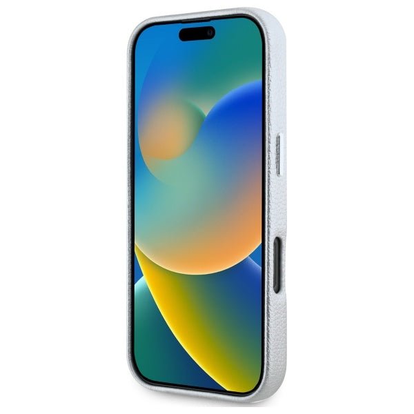 Karl Lagerfeld iPhone 16 Pro - FW Hotel RSG Σκληρή Θήκη με Επένδυση Συνθετικού Δέρματος - Grey - KLHCP16LPGWCMKHG