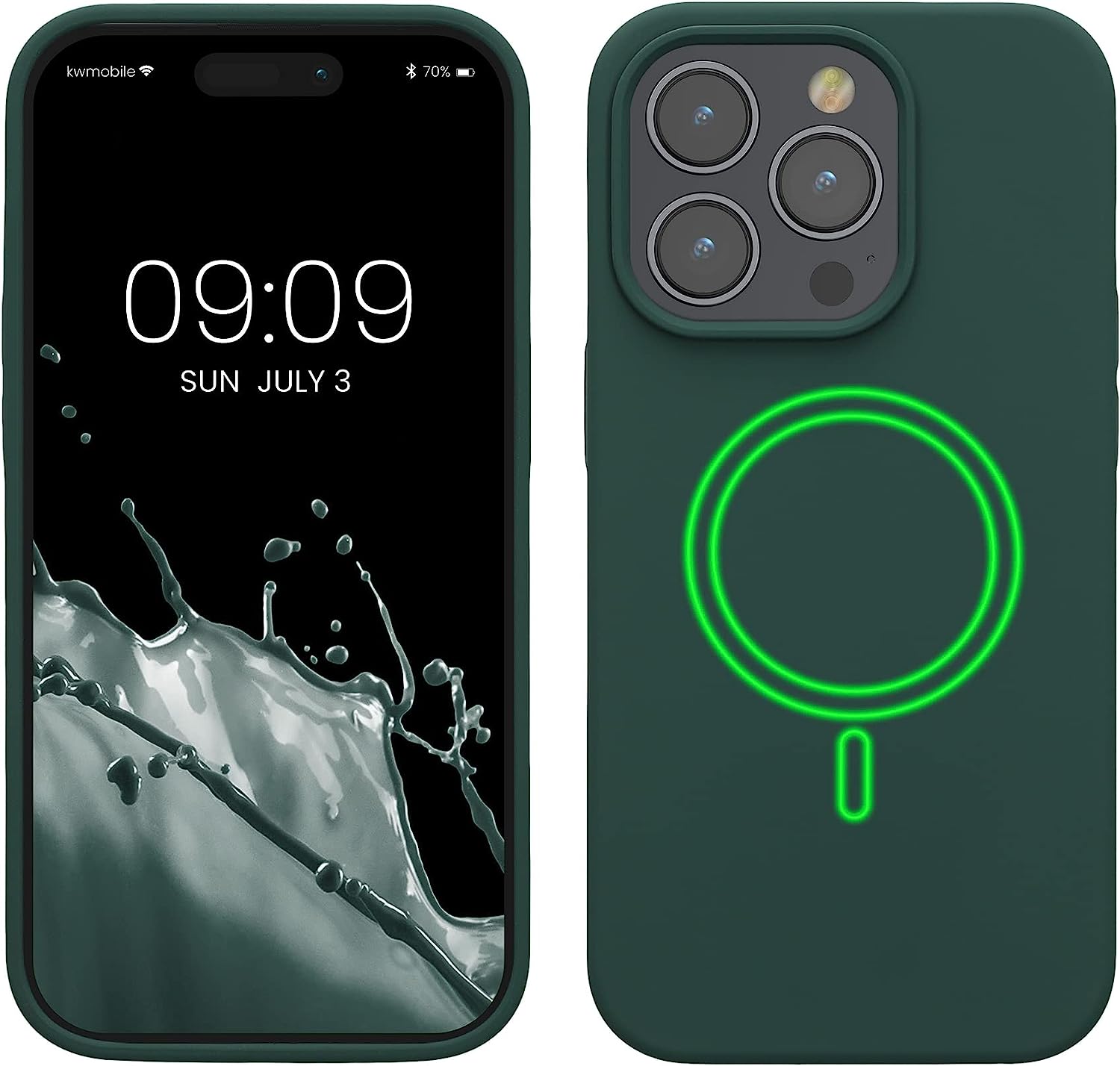 KW iPhone 14 Pro Θήκη Σιλικόνης Rubber TPU με MagSafe - Moss Green - 60993.169