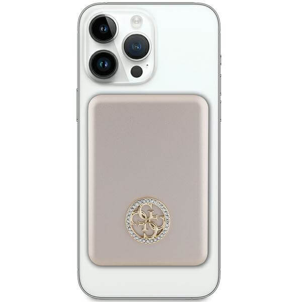 Guess PowerBank 15W - MagSafe 4G Strassed Metal Logo - 5000 mAh - Gold - GUPBM5AL4DMD