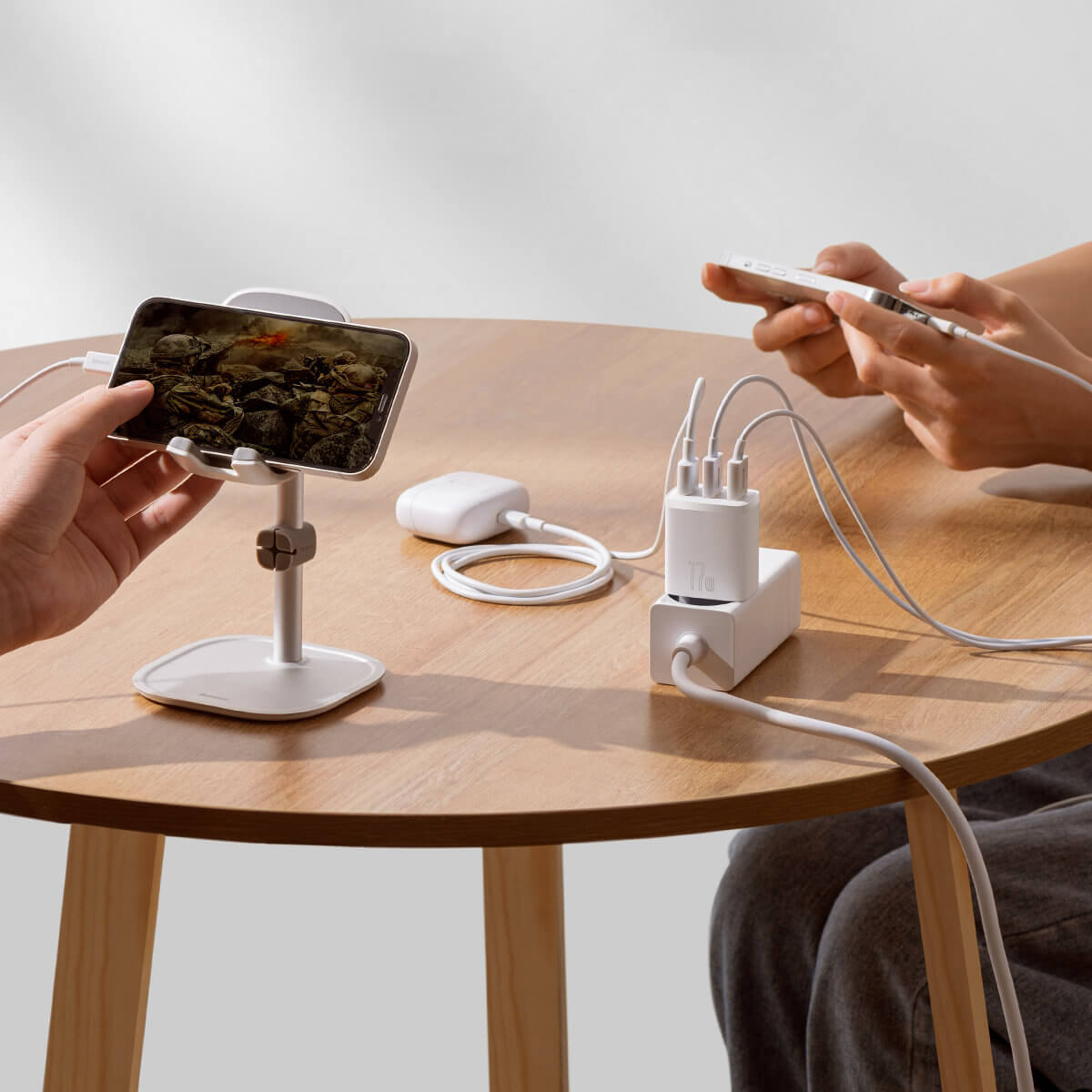 Baseus Compact 17W Οικιακός Φορτιστής Γρήγορης Φόρτισης με 3 Θύρες USB - White - CCXJ020102