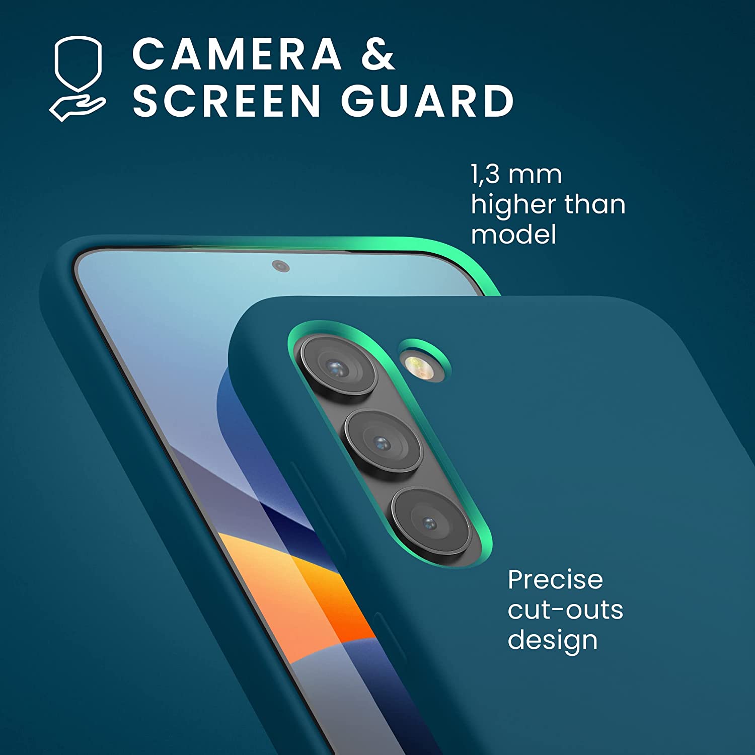 KW Samsung Galaxy S23 Plus Θήκη Σιλικόνης Rubberized TPU - Petrol Matt - 60274.57